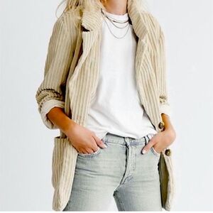 Free People Cream Blazer